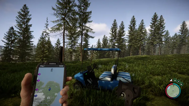 Golf cart in sons of the forest
